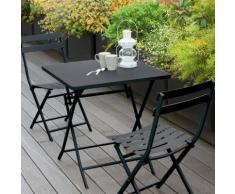 Table de balcon pliante carrée Greensboro Graphite Jardin