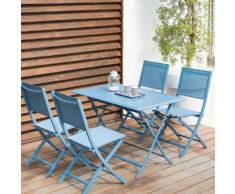 Table de balcon pliante rectangulaire Azua Bleu orage Jardin