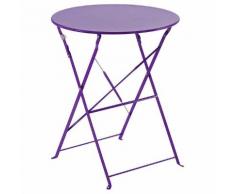 Table de balcon pliante ronde Camargue Violet Jardin