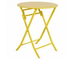 Table de balcon pliante ronde Greensboro Citron Jardin