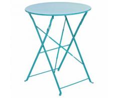 Table de balcon pliante ronde Camargue Lagon Jardin
