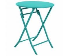 Table de balcon pliante ronde Greensboro Émeraude Jardin