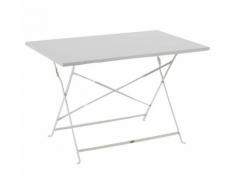 Table de balcon pliante rectangulaire Camargue Blanche Jardin