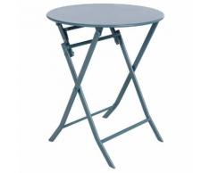 Table de balcon pliante ronde Greensboro Bleu orage Jardin