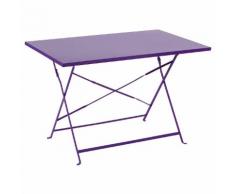 Table de balcon pliante rectangulaire Camargue Violet Jardin