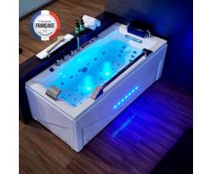 Distribain Baignoire Balnéo rectangulaire G-Cleveland whirlpool 46 jets
