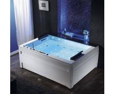 Distribain Baignoire balnéo rectangulaire Philadelphia whirlpool 32 jets + massages cervicales