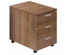 caisson mobile moka 3 tiroirs noyer ambre,