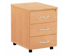 caisson mobile 3 tiroirs plats hetre,