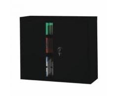 armoire à portes battantes noir l 100 x h 100,