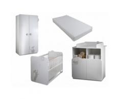 Pack Toute ma chambre Bébé - Collection CATTY + matelas 60x120 cm