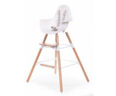 Chaise évolutive 2 en 1 pour bébé coloris blanc et bois
