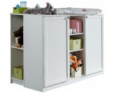 Commode à langer à 2 portes coloris blanc