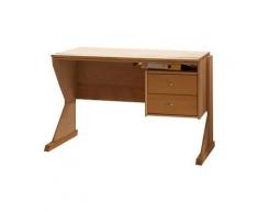 Bureau pour enfant 121 cm en hêtre massif avec rangements multicolore
