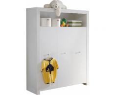 Armoire à 3 portes coloris blanc pour chambre bébé