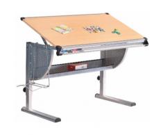 Bureau enfant réglable en hauteur coloris hêtre