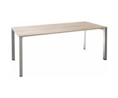 Table de réunion 220x110cm coloris chêne clair