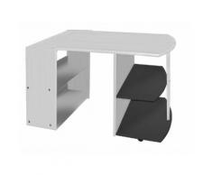 Bureau enfant en pin massif coloris Blanc Lasure et Gris anthracite