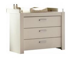 Commode à langer 3 tiroirs coloris blanc