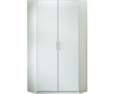 Armoire d'angle 94 x 197 cm avec 2 portes coloris blanc