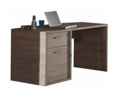 Bureau contemporain 135 cm pour enfant ou ado avec 1 porte et 1 tiroir coloris chêne gris