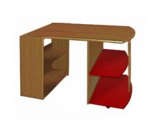 Bureau enfant en pin massif coloris Antique et rouge