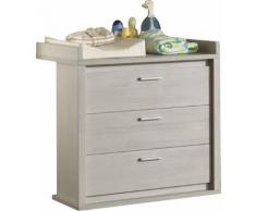 Commode à langer coloris chêne gris doux