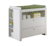Commode à langer à 2 tiroirs coloris blanc