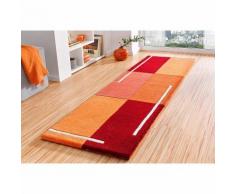 Tapis rectangulaire de couloir pure laine vierge motif graphique Otta