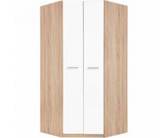 Armoire penderie d'angle 2 portes profondeur 54 cm