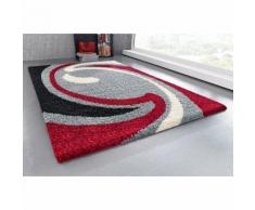 Tapis carré ou rectangulaire motif vague velours hautes mèches my hom