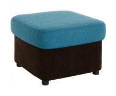 Pouf repose-pieds microfibre et tissu