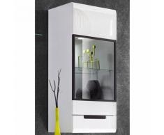 Vitrine murale 1 porte ouvrant droit décor mat et brillant