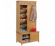 Armoire vestiaire range-chaussures 4 portes