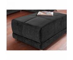 Pouf repose-pieds rectangulaire microfibre, suspensions ressorts, Rau