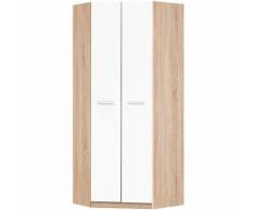 Armoire penderie d'angle 2 portes profondeur 36 cm