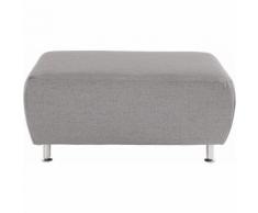 Pouf repose-pieds rectangulaire tissu toile