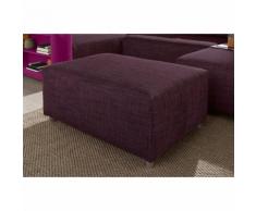 Pouf repose-pieds rectangulaire avec ressorts en toile et tissu