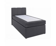 Lit Boxspring capitonné 1-2 personnes en tissu