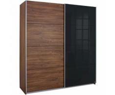 Armoire penderie 2 portes coulissantes dont 1 en verre Rauch
