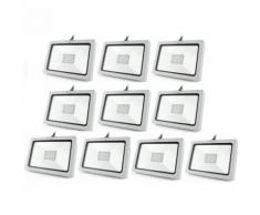 10×20W Projecteur à LED Ultraléger pour Eclairage Extérieur et Intérieur Spot IP65 Haute