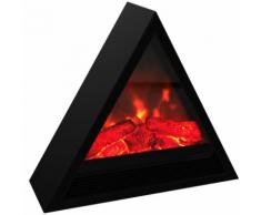Cheminée Electrique 1800W pyramidale Noire - Cayenne