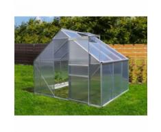 Serre de jardin 4.75 m² en aluminium - 250x190 cm - EUROSPEN