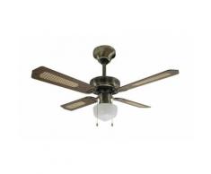 Ventilateur de plafond Reversible été hiver 106 cm avec Lumière - Rovex Bronze et Bois