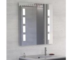 Miroir anti-buée MOSAIC 80x80 cm - éclairage intégré à LED et interrupteur sensitif