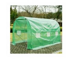 Serre de jardin tunnel zincage tente bache 3,5x2x2m grande taille 85 - HOMCOM