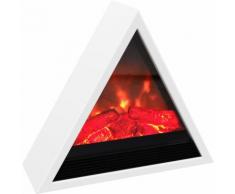 Cheminée Electrique 1800W pyramidale Blanche - Cayenne