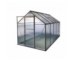 Serre en polycarbonate alvéolaire 5,89 m² avec base - LA MAISON DU JARDIN