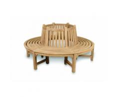 Banc circulaire en teck Ecograde tour d'arbre 360°, Westminster - TECK'ATTITUDE