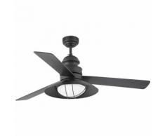 Ventilateur de plafond avec lumière modèle-Winch-Noir - FARO